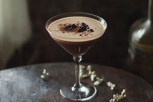 Cocktail martini di cioccolato indulgente vellutato