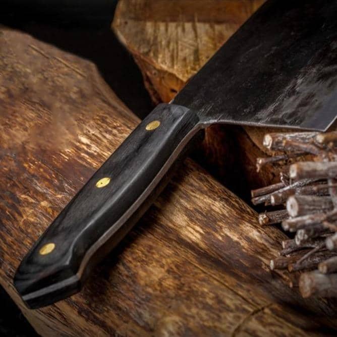 Nakiri / Chukabocho (なきり) Cleaver in acciaio Tang completo