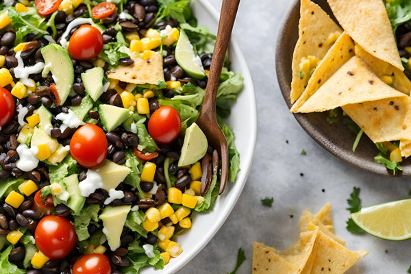 Insalata di ranch lime avocado fresco con verdure miste