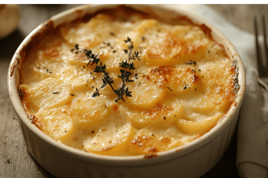 Creamy Celeriac and Thyme Gratin with Parmesan Crust