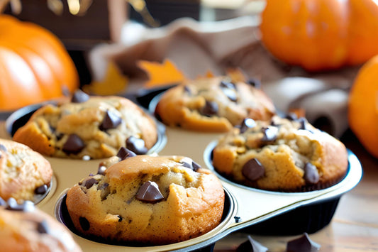 Muffin al cioccolato di cioccolato di zucca