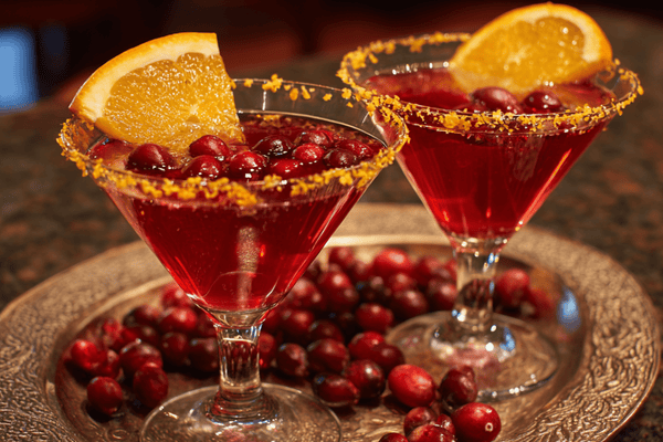 Cranberry Martini with Orange Zest