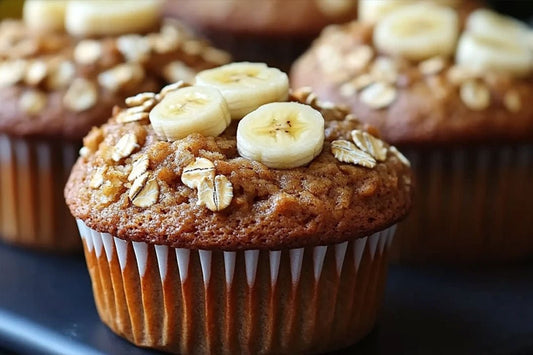 Muffin di avena di banana sana