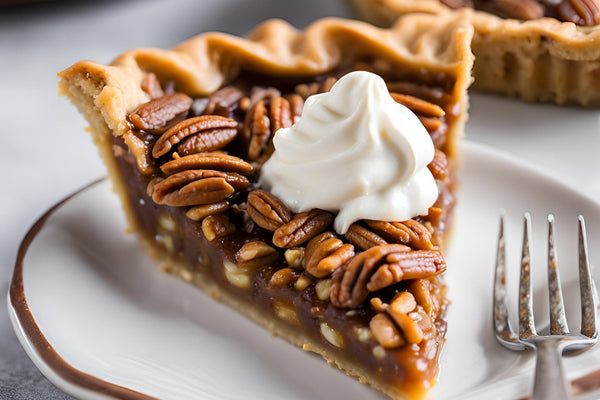 Torta di noci pecan caramellate decadente