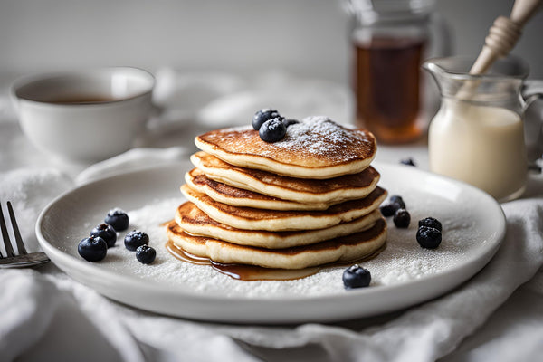 Pancake di ricotta soffice con bacche fresche