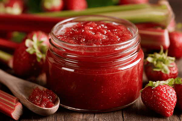 Small-Batch Strawberry Rhubarb Jam (No Pectin)