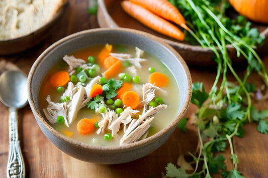 Zuppa di tacchino fatta in casa con verdure