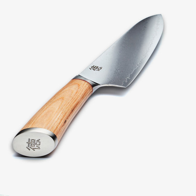 Coltello da chef Gyuto in acciaio damasco giapponese Haruta da 8 pollici VG10 con manico in legno e fodero