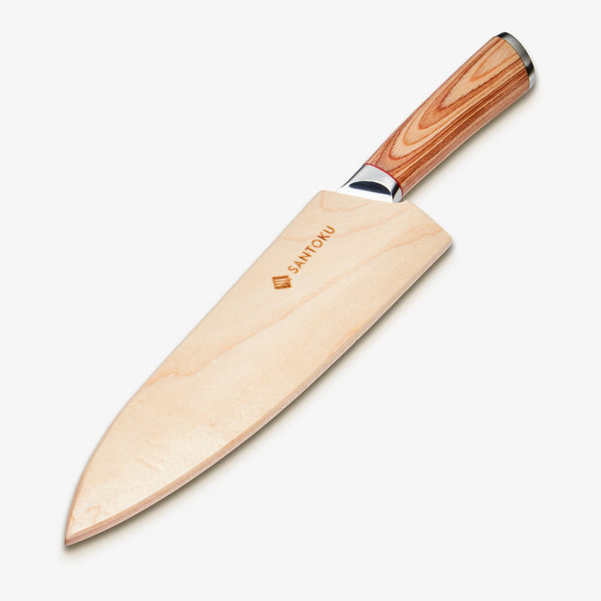Coltello da chef Gyuto in acciaio damasco giapponese Haruta da 8 pollici VG10 con manico in legno e fodero