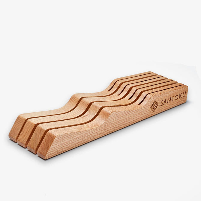 Cassetto per coltelli da cucina | Organizer da tavolo in legno