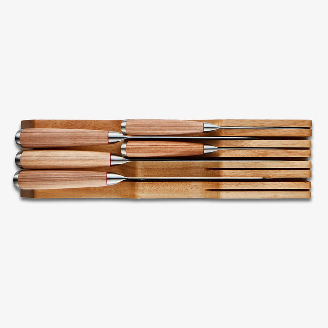 Cassetto per coltelli da cucina | Organizer da tavolo in legno