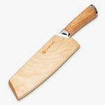 Coltello Nakiri giapponese in acciaio damasco Haruta da 7 pollici VG10 con manico in legno e fodero