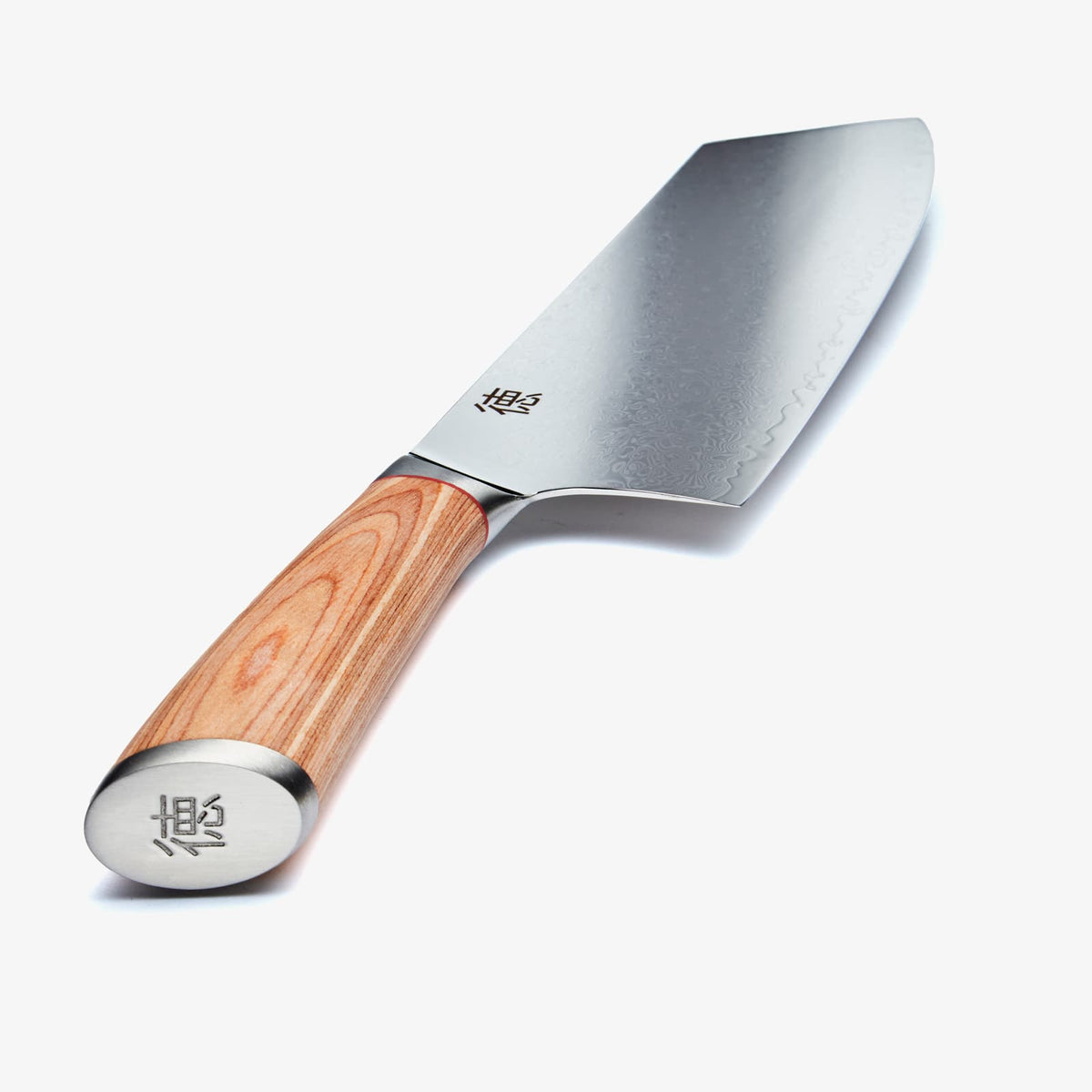 Mannaia Nakiri in acciaio damasco giapponese Haruta da 7,7 pollici VG10 con manico in legno e fodero