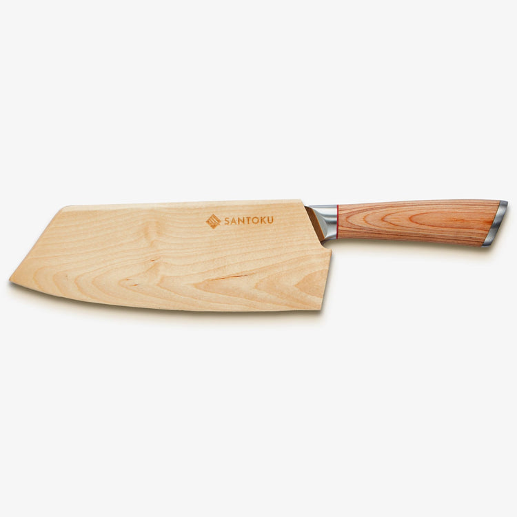Mannaia Nakiri in acciaio damasco giapponese Haruta da 7,7 pollici VG10 con manico in legno e fodero