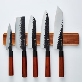Set Minato con portacoltelli magnetico in legno