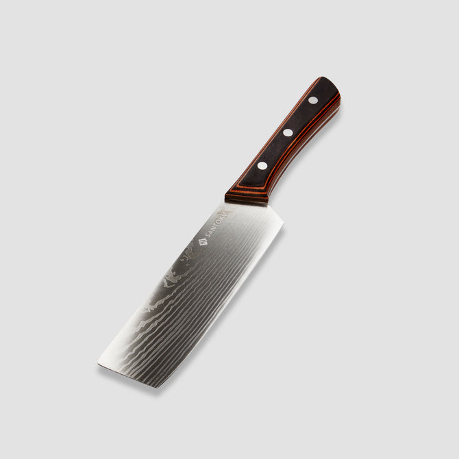 Set di coltelli da cucina Yuhi da 6 pezzi con motivo damasco con manici in pakkawood e confezione regalo