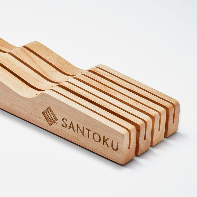 Cassetto per coltelli da cucina | Organizer da tavolo in legno