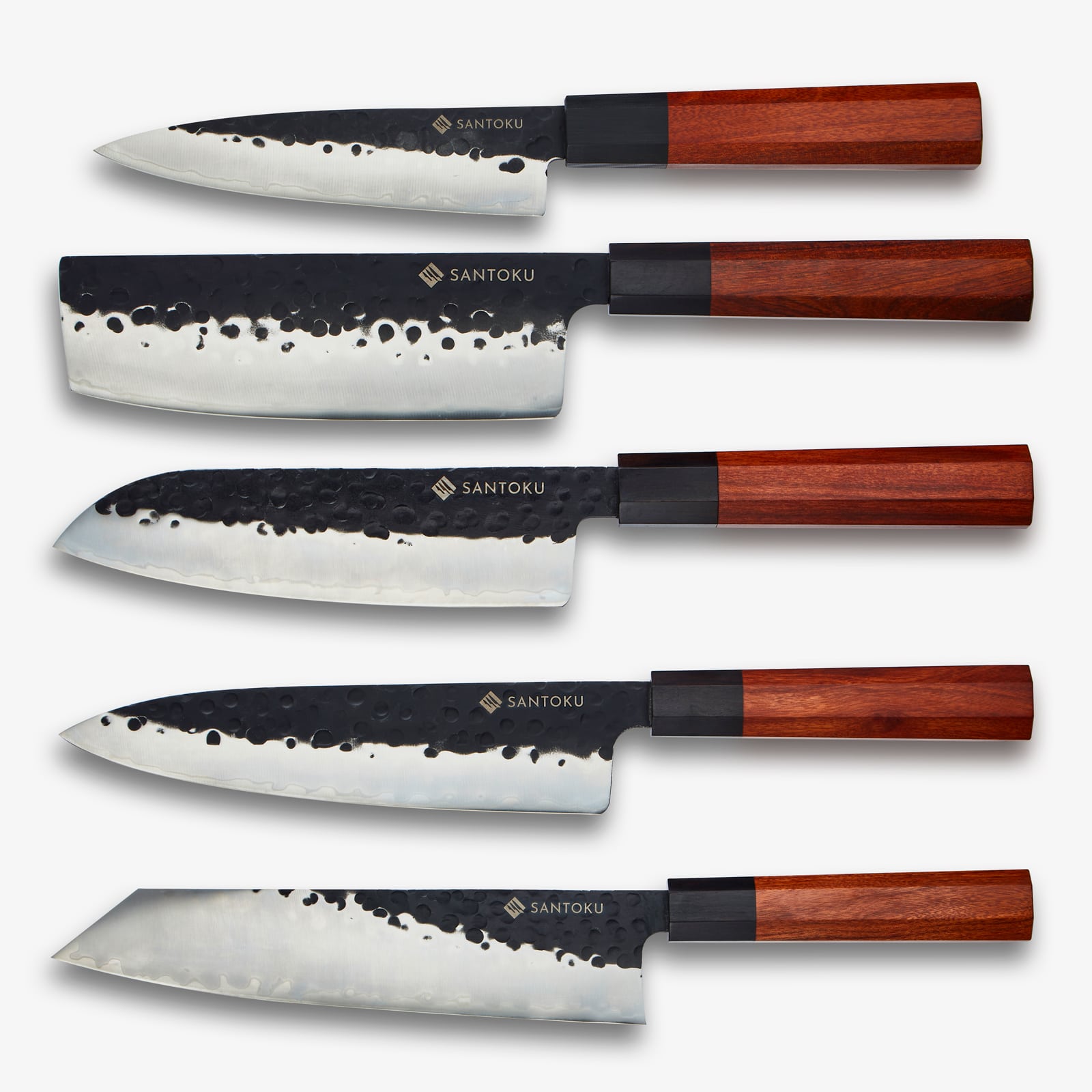 Serie di coltelli Minato con porta magnetica acacia in legno