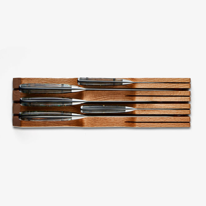 Cassetto per coltelli da cucina | Organizer da tavolo in legno