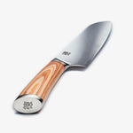 Coltello Santoku giapponese in acciaio damasco Haruta da 7 pollici VG10 con manico in legno e fodero