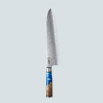 Coltello Aiko in Acciaio Damasco Blu con Manico in Resina Color Blu