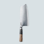 Coltello Aiko in Acciaio Damasco Nero con Manico in Resina Nera Colorata